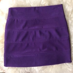 Purple Banded Miniskirt